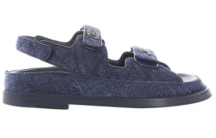 CHANEL One Strap Sandals Women's Dark Blue купить в интернет-магазине Yoocart с быстрой доставкой по России.