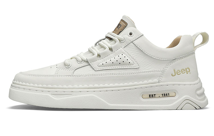 Jeep Abrasion Resistant Low Top Skateboard Shoes Men's Beige
