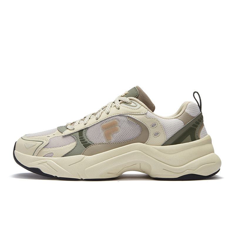FILA FUSION UNIQUE Slip-Resistant Low-Top Casual Shoes Men's Gray Brown