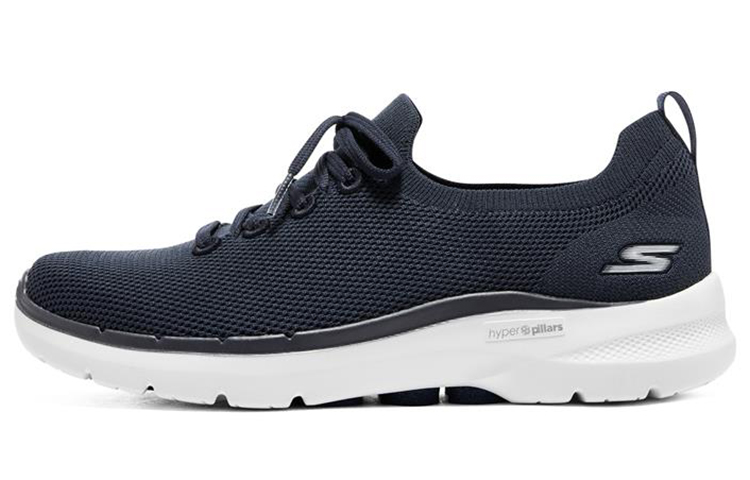 Skechers Go Walk 6 Burst Low Top Casual Shoes Men's Marine Blue
