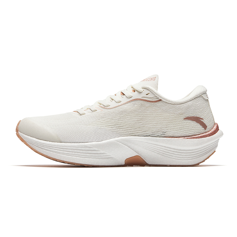 Anta Cushioning Slip Resistant And Abrasion Resistant Low Top Running Shoes Women's White