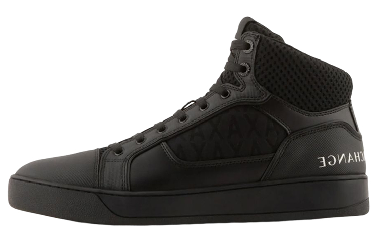 ARMANI EXCHANGEAE High Top Stylish Skateboarding Shoes Men's Black