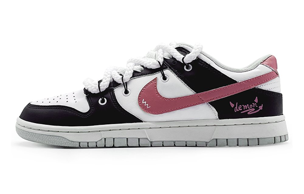 Nike Dunk 'Neutral Grey' Slip-Resistant Cushioning Abrasion-Resistant Low-Top Skateboard Shoes GS Black Pink