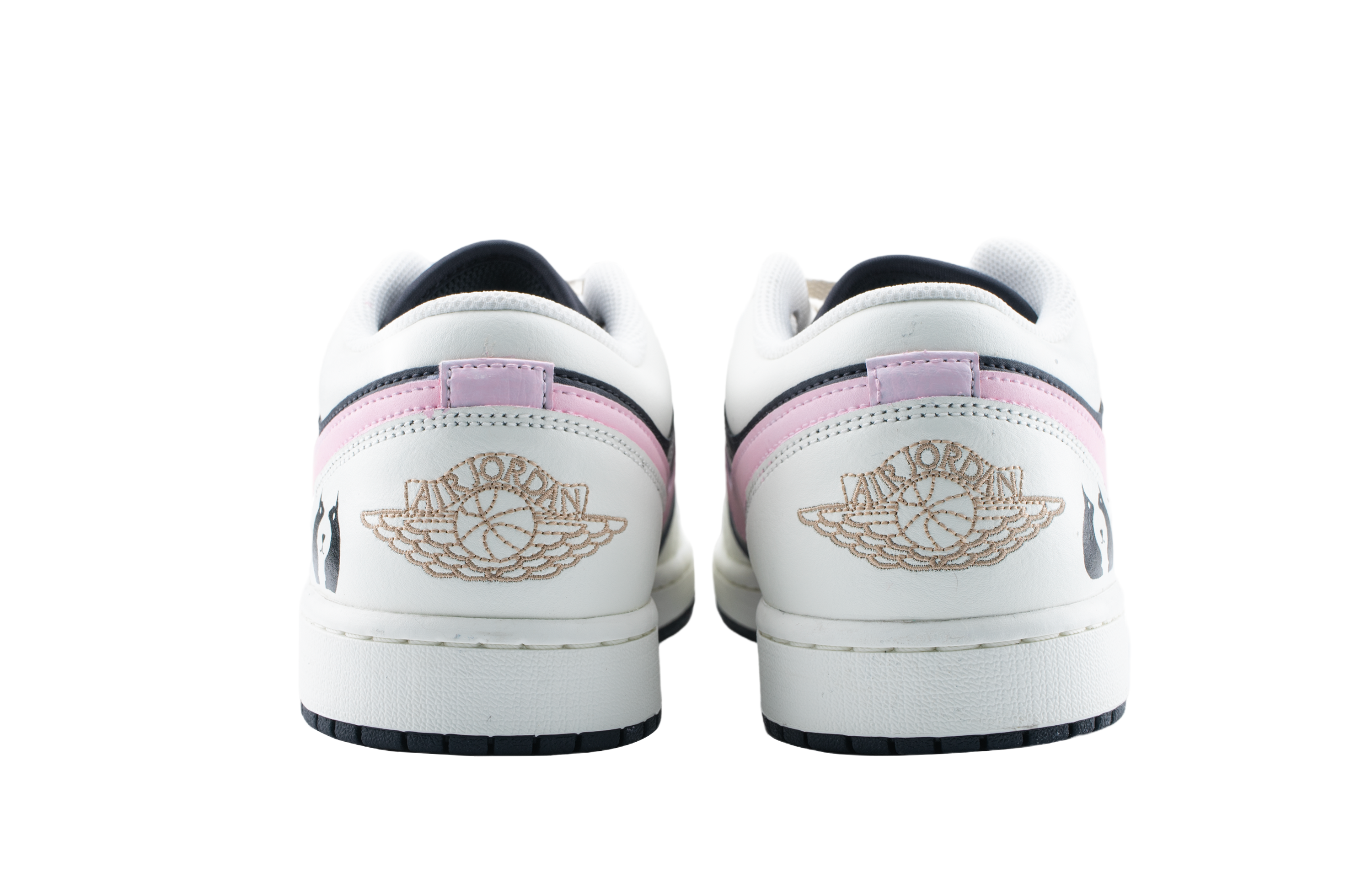Jordan Air Jordan 1 Mouldy Oolong Tea Shock Absorbers Low Top Training Shoes Men's White Black Pink купить в интернет-магазине Yoocart с быстрой доставкой по России.