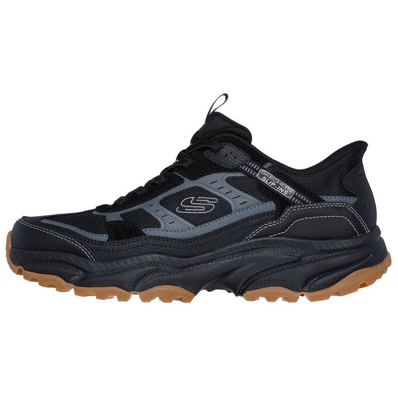 Skechers Slip Ins Anti-Slip Wear-Resistant Low-Top Hiking Shoes Men's Black