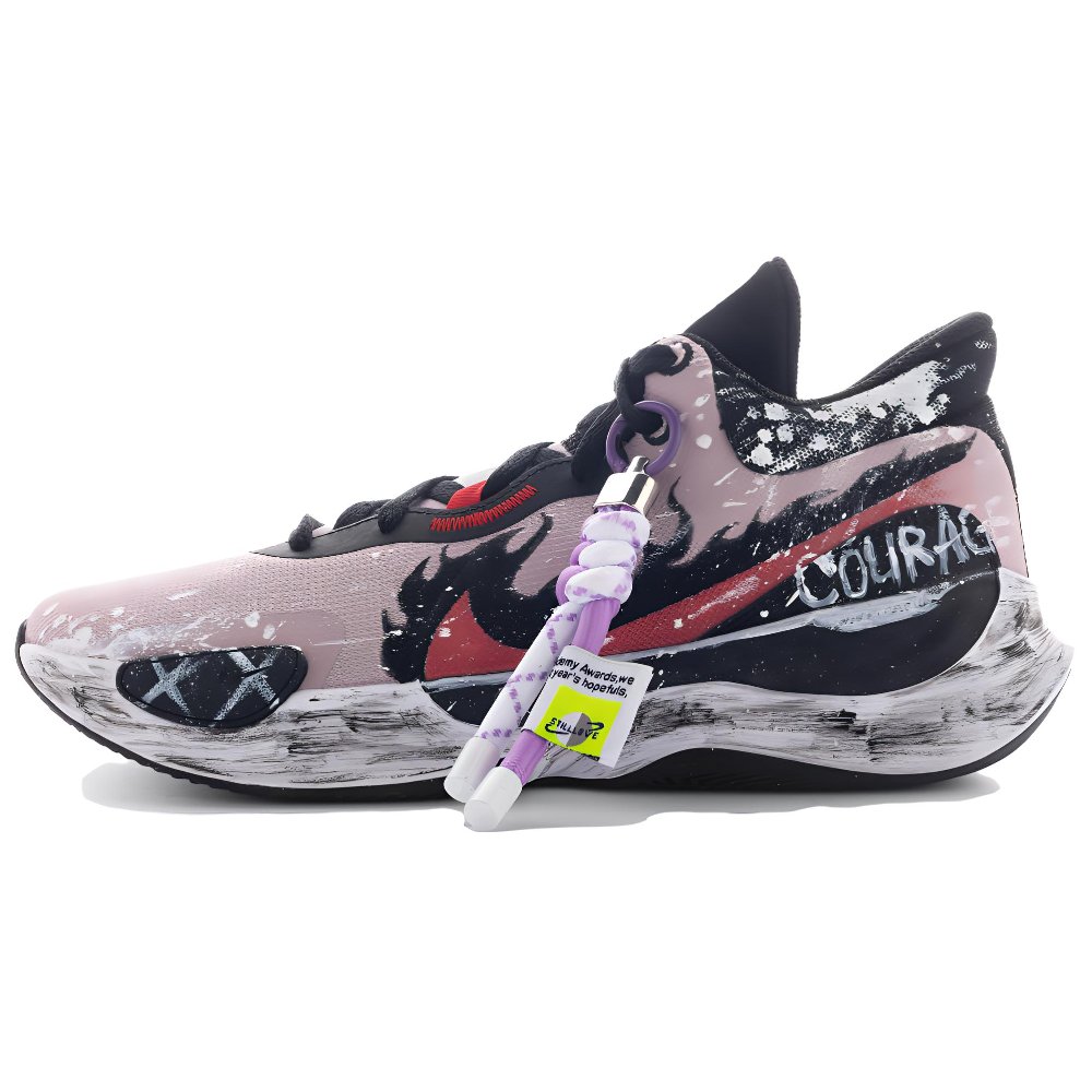 Nike Renew Elevate 3 Cushioning Anti-Slip And Wear-Resistant Low-Top Basketball Shoes Unisex Purple Pink
