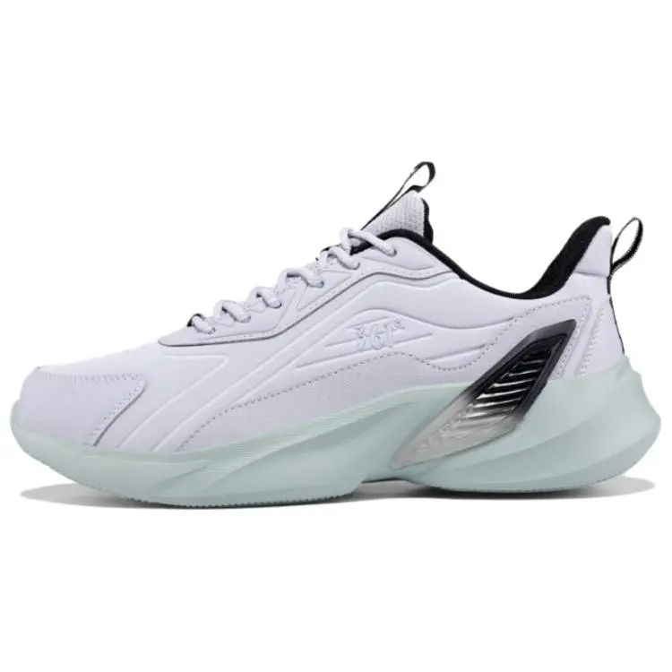 361° Anti Slip Wear Resistant Low Top Running Shoes Men's Gray Green