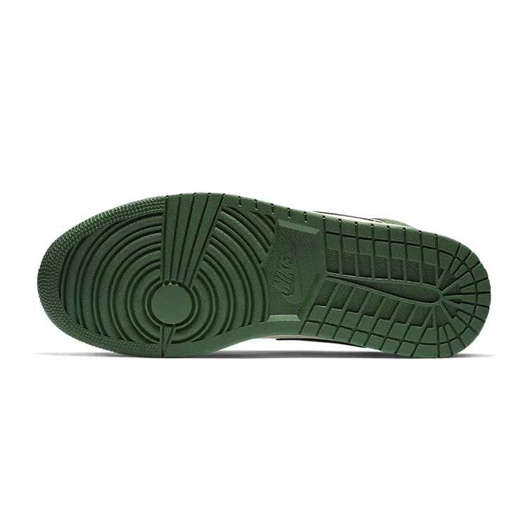 Jordan Air Jordan 1 Wear-Resistant Slip-Resistant Mid-Top Vintage Basketball Shoes Men's White Green