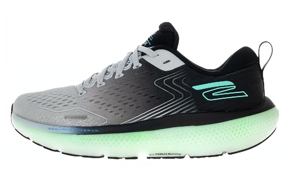 Skechers Cushioning Wear-Resistant Low-Top Running Shoes Women's Gray Black
