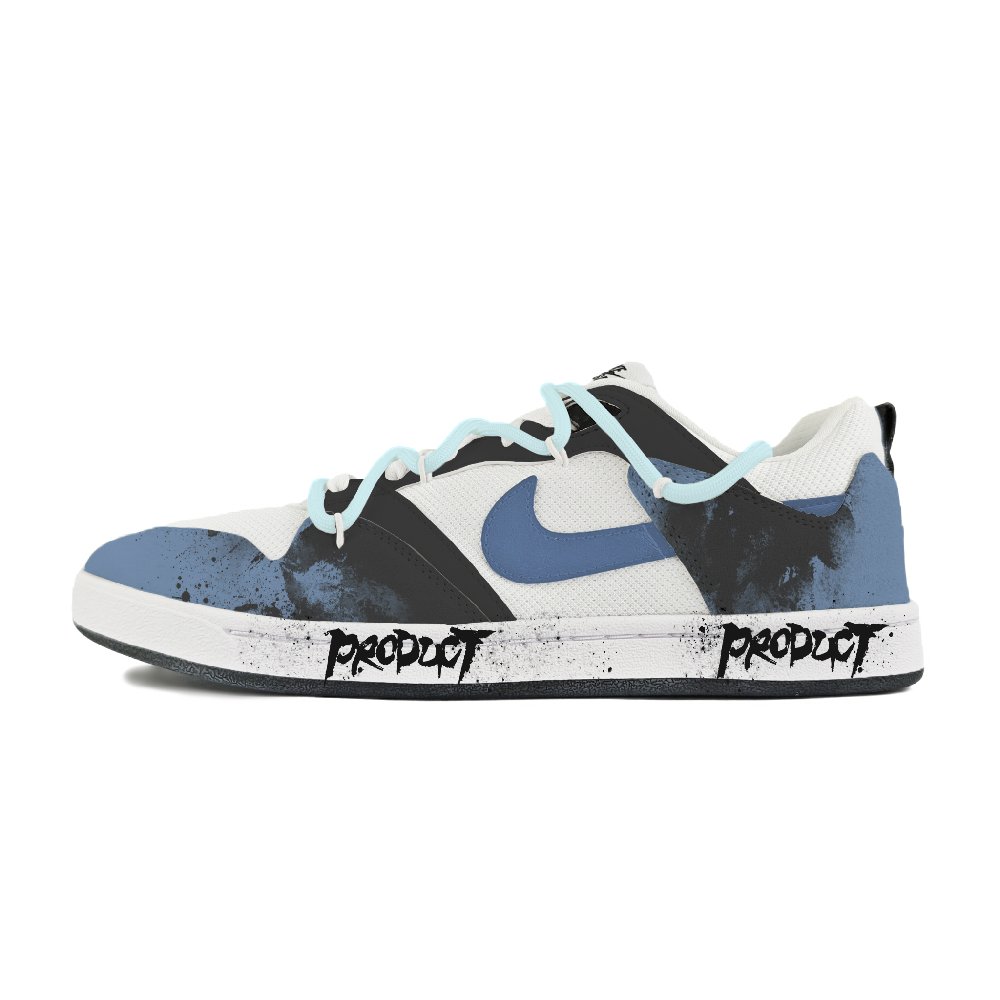Nike SB Alleyoop Abrasion Resistant Low Top Skateboard Shoes Men's White Black Blue