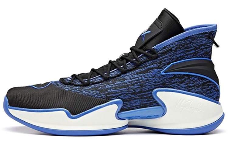Anta Thompson KT Basketball Anti-Slip Wear-Resistant High-Top Basketball Shoes Men's Black Blue