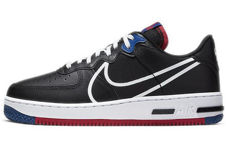 Nike Air Force 1 Low React Black White Gym Red Gym Blue