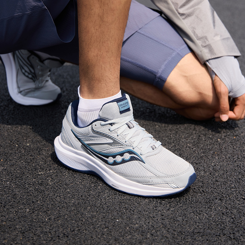 Saucony Low-Top Entry-Level Everyday Running Shoes Men's Gray Blue купить в интернет-магазине Yoocart с быстрой доставкой по России.