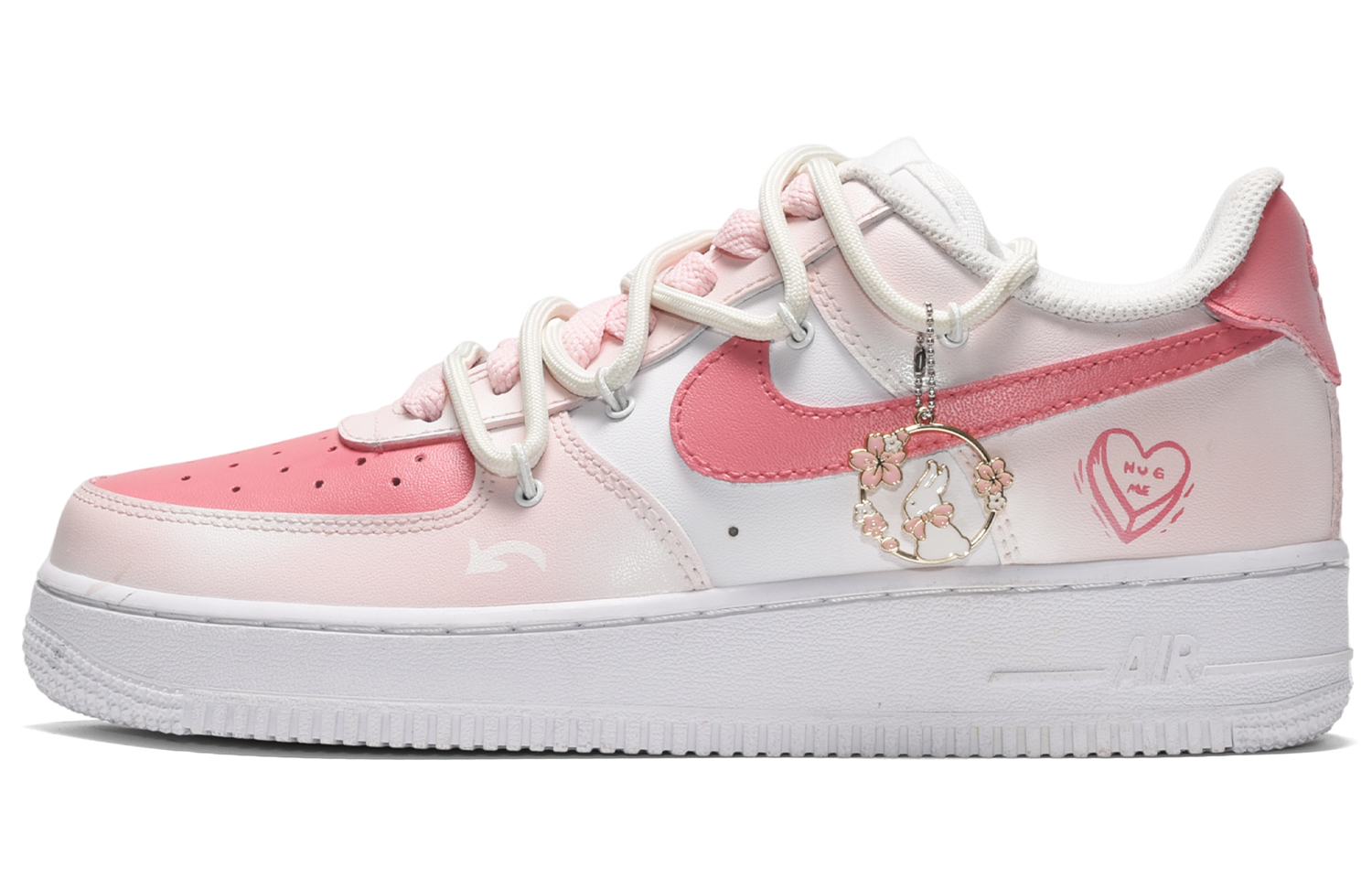 Nike Air Force 1 Skateboard Shoes Men Low-Top White Pink