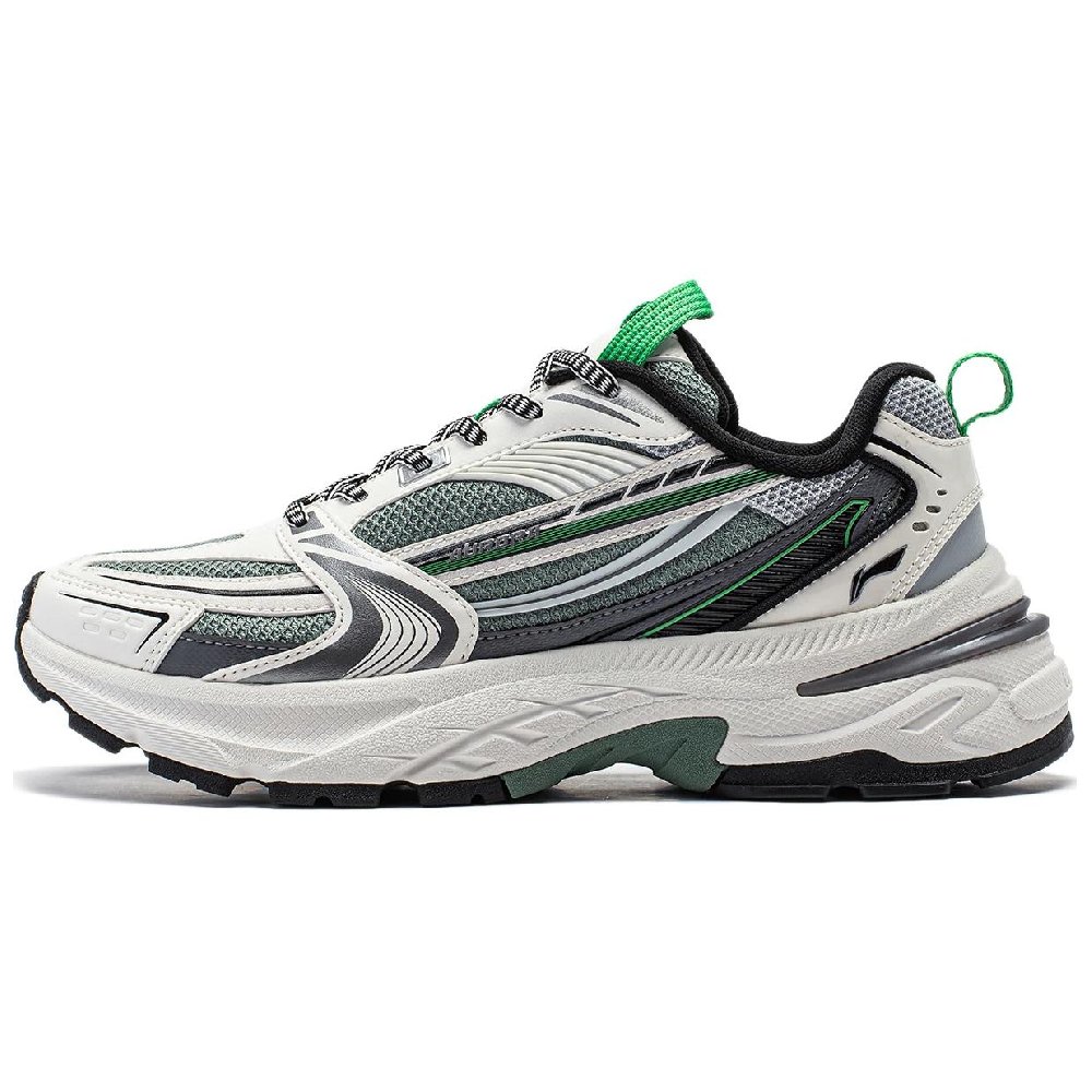 LiNing Aurora 2K V2 Wear-Resistant Slip-Resistant Low-Top Casual Shoes Women's Mist White Lake Ethereal Green