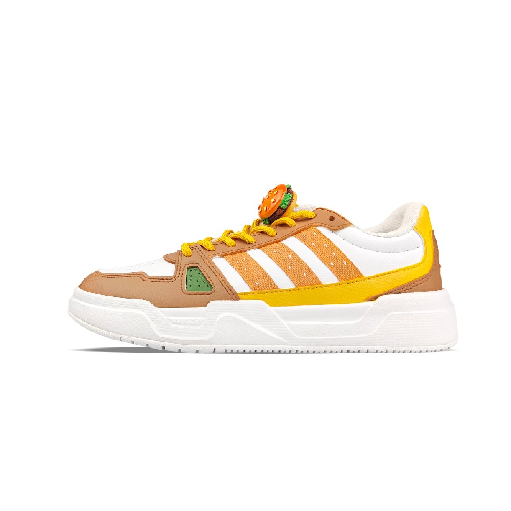 Adidas LITE BALLER BNK Hamburger Wear resistant And Lightweight Low Top Skateboard Shoes Unisex Yellow