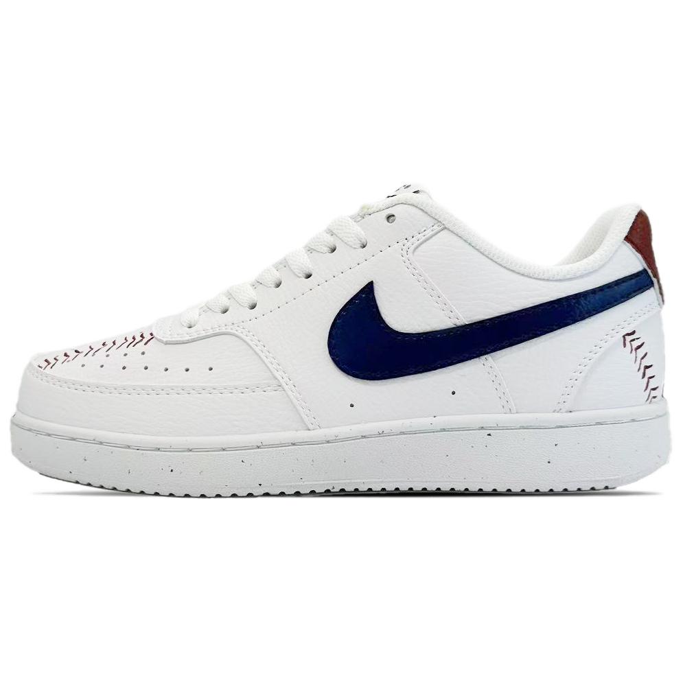 Nike Court Vision 1 Wear-resistant And Lightweight Low-Top Skateboard Shoes Men's White Red