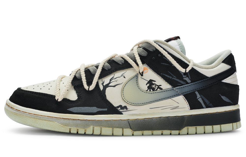 Nike Dunk 811 Manufacture Bamboo Shadow Sword Anti-Slip Wear-Resistant Low-Top Skateboard Shoes Men's Beige Black