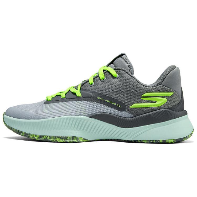 Skechers SKX Low Top Running Shoes Men's Gray Green