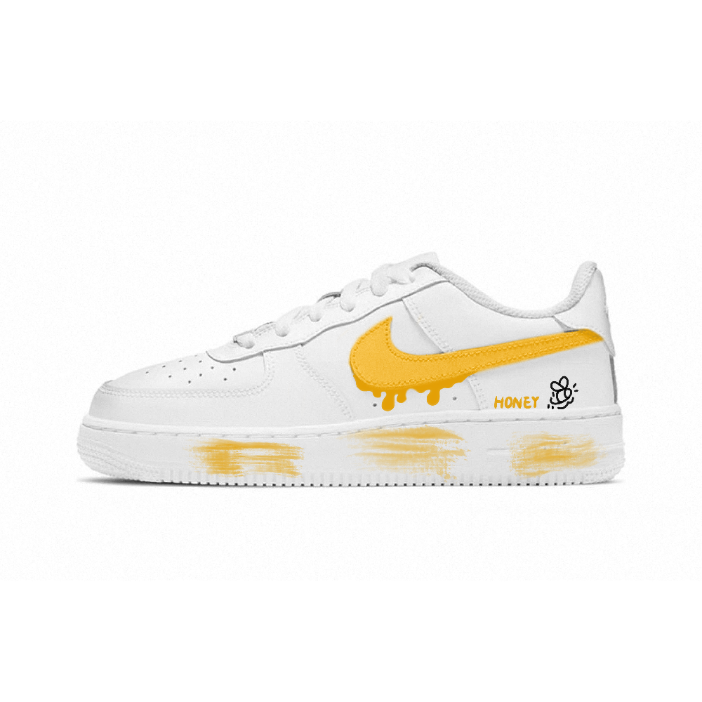 Nike Air Force 1 Cushioning, Wear Resistant Low Top Skateboard Shoes Unisex Orange