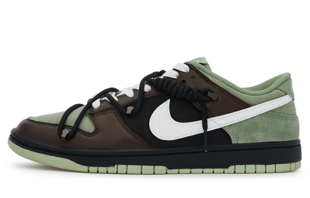 Nike Dunk Low 811 Manufactured Occam Razor Anti-Slip Wear-Resistant Low-Top Skateboard Shoes Unisex Green Brown Black