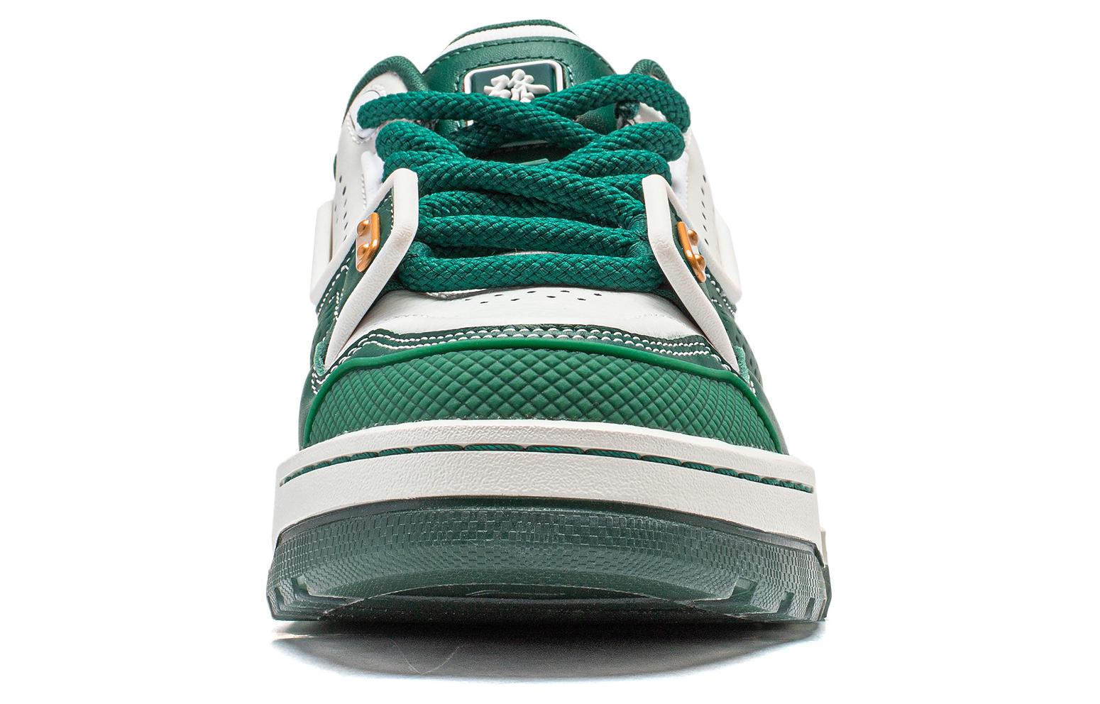 LiNing 001 BTC MEGA Slip-Resistant Cushioning Wear-Resistant Support Low-Top Skateboard Shoes Women's White Green купить в интернет-магазине Yoocart с быстрой доставкой по России.
