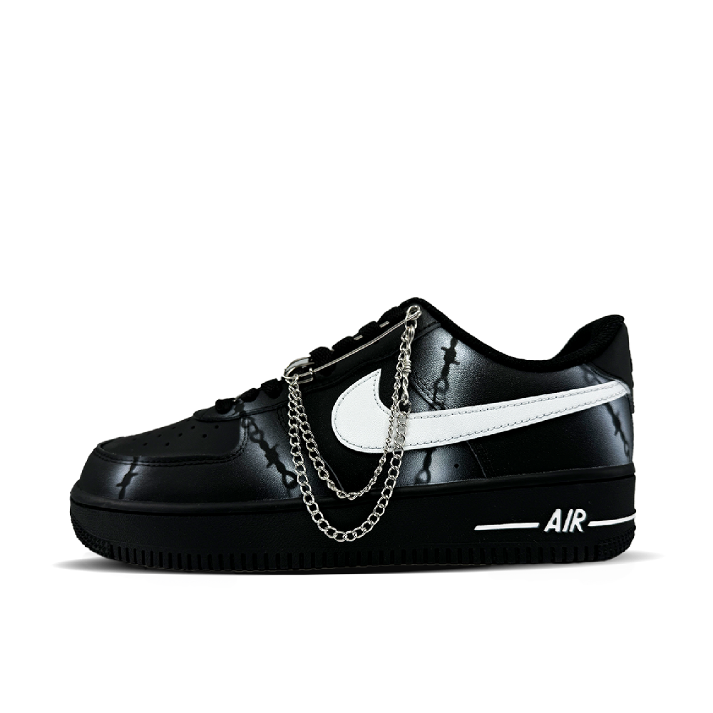Nike Air Force 1 Anti-Slip Wear-Resistant Low-Top Skateboard Shoes Unisex Black