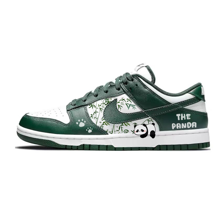 Nike Dunk Anti-Slip Wear-Resistant And Impact-Resistant Low-Top Skateboard Shoes Unisex White Green