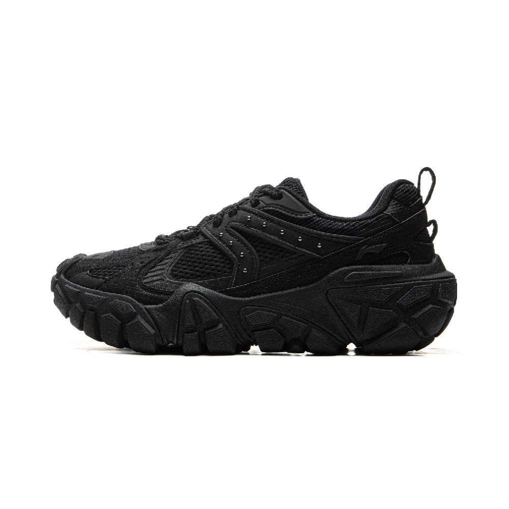 LiNing Dunes Cushioning Anti-Slip Wear-Resistant Breathable Height Increasing Low-Top Casual Shoes Women's Black