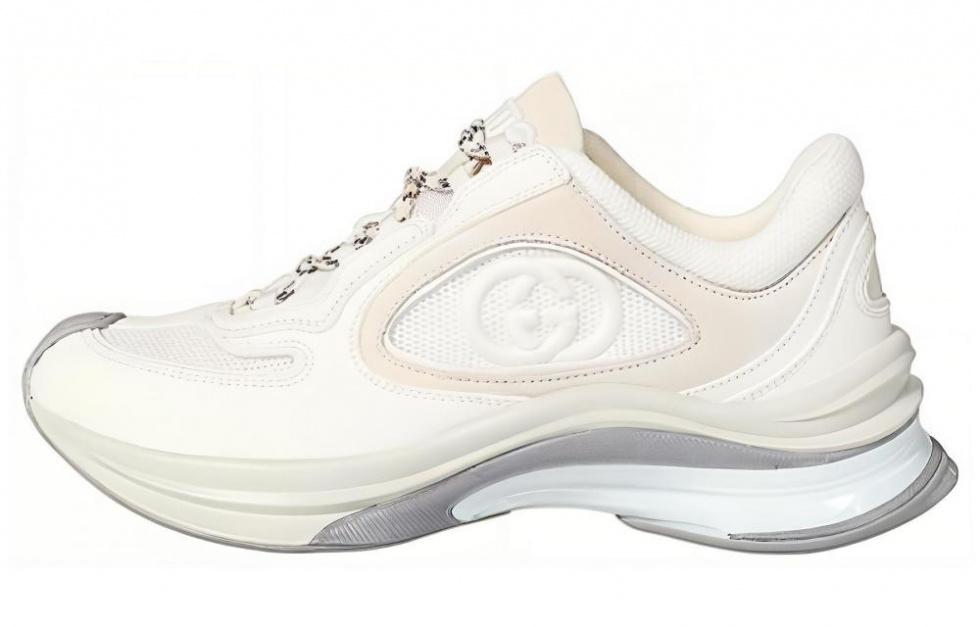 GUCCI Women's Run Sneaker 'White Suede' Women's
