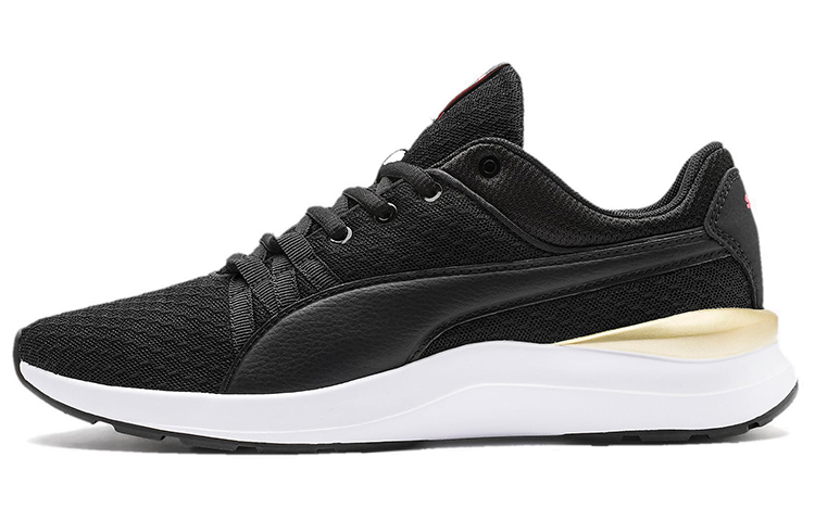 PUMA Adela Core Black/White/Gold Low Sneakers Women's