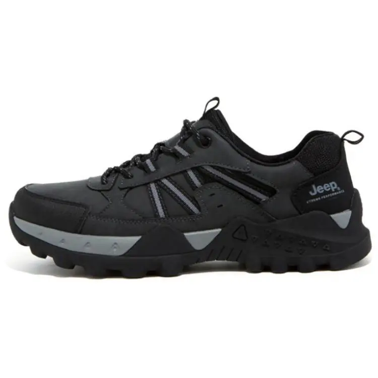Jeep Abrasion Resistant Low Top Hiking Shoes Men's Black