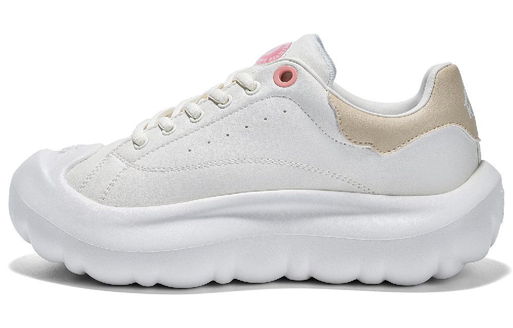 Kappa Anti-Slip Wear-Resistant Low-Top Skateboard Shoes Women's Classic White