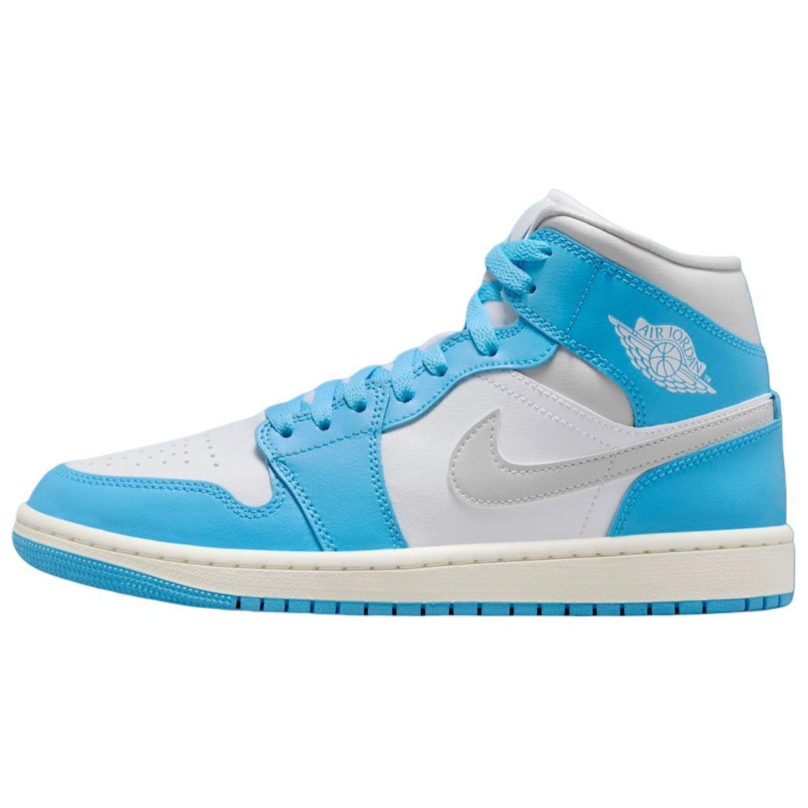 Jordan 1 Mid Dark Powder Blue White Sail Neutral Grey Women's купить в интернет-магазине Yoocart с быстрой доставкой по России.