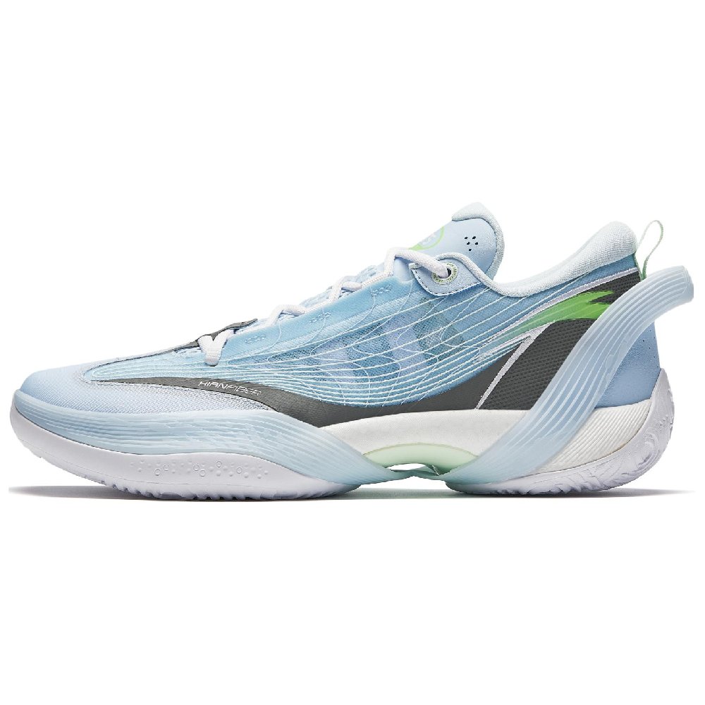 Anta Three-point Rain1.0 Cushioning Anti-Slip And Wear-Resistant Low-Top Basketball Shoes Men's Blue Gray