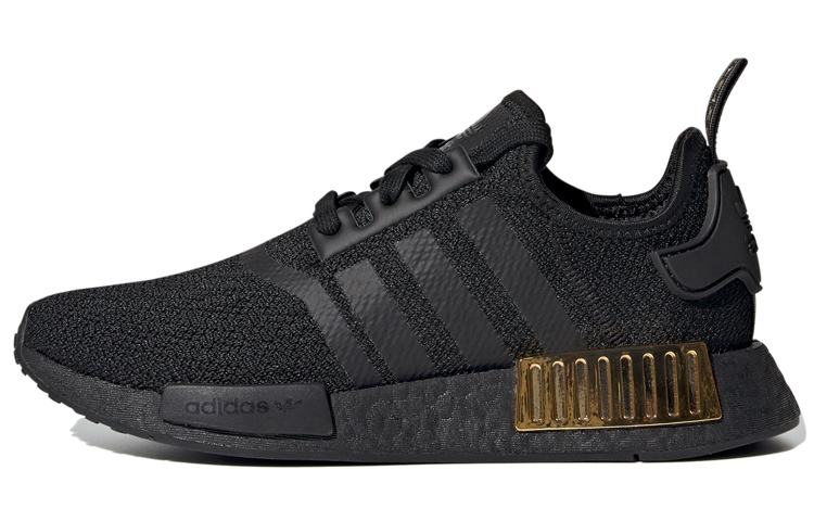 Adidas Nmd R1 Triple Black Gold Metallic Women's