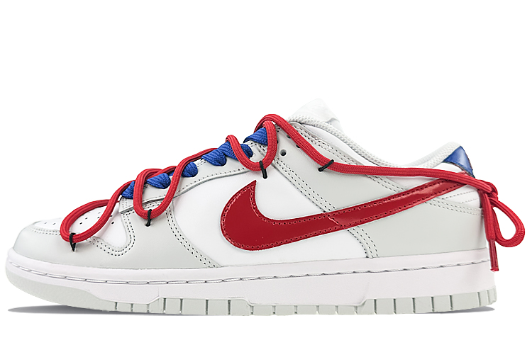Nike Dunk Low Low-Top Skateboard Shoes Women's Red Blue