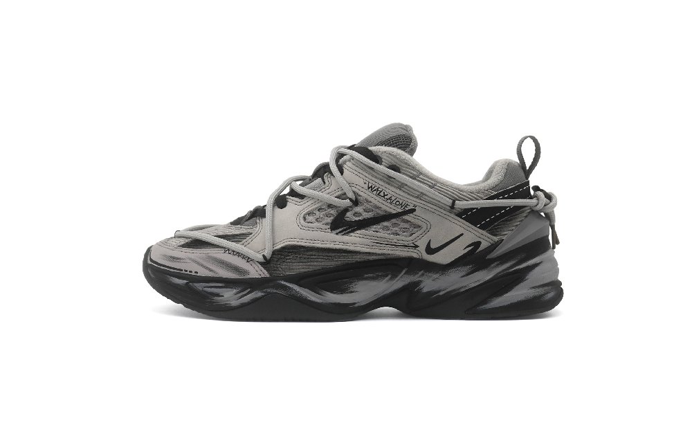 Nike M2K Tekno Abrasion Resistant Height Increasing Low top Chunky Sneakers Unisex Gray