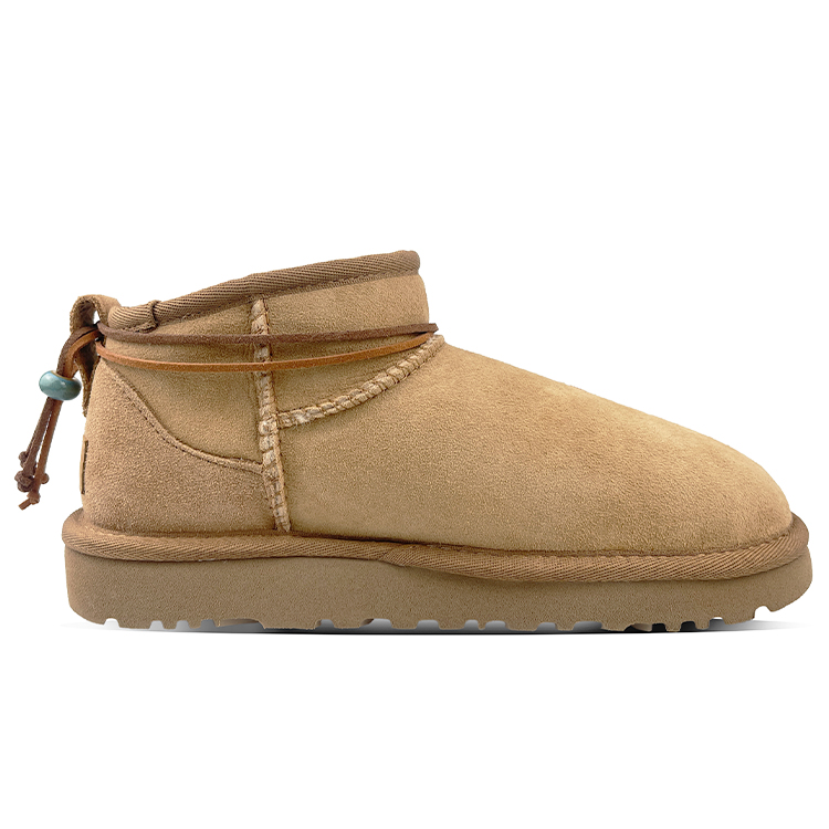 UGG CLASSIC ULTRA MINI Warm Slip-Resistant Ankle-Length Snow Boots Women's Chestnut