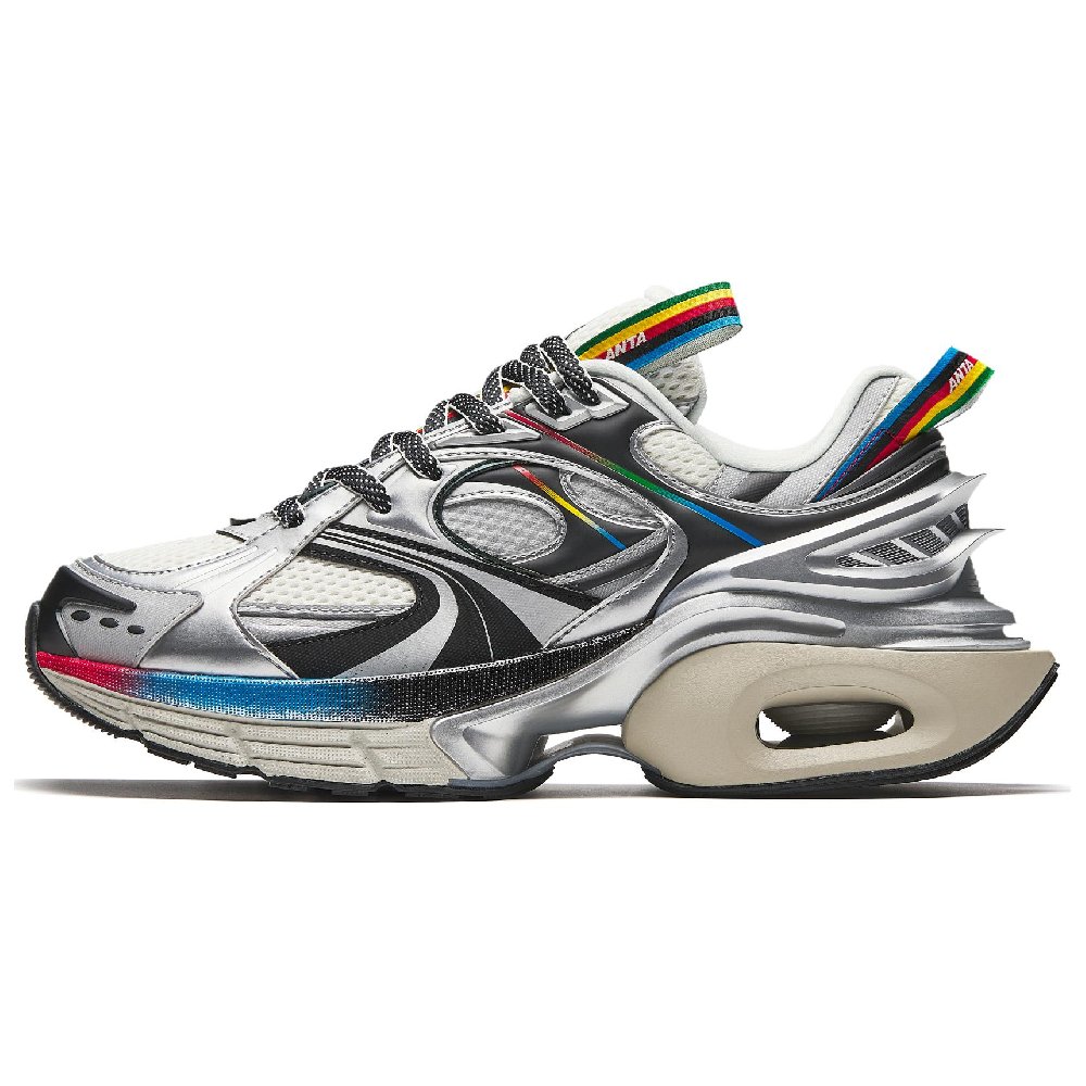 Anta Cloud Chip Wear-Resistant Low-Top Casual Shoes Men's White Silver Black