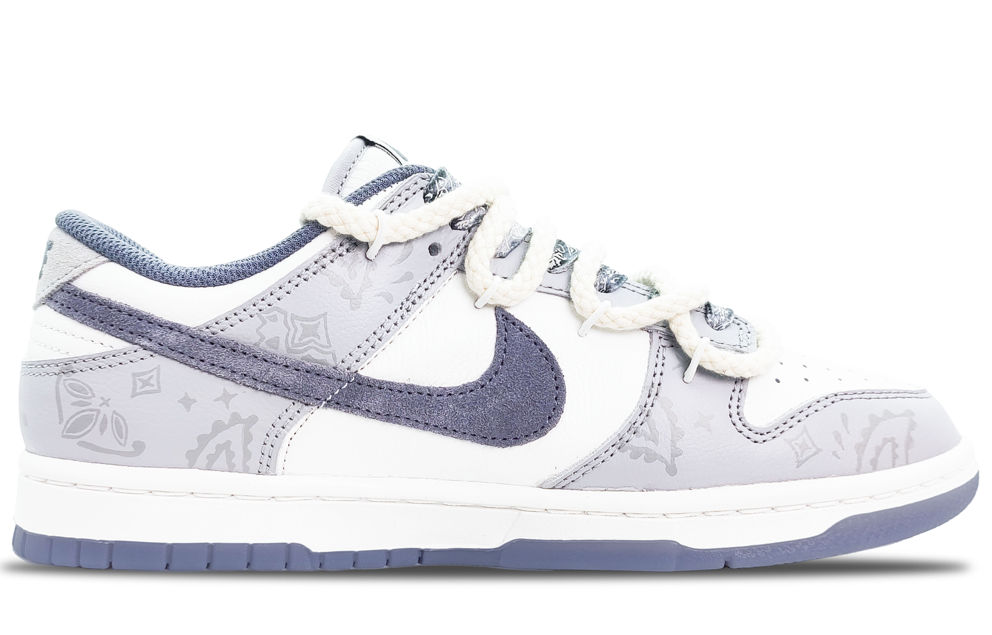Nike Dunk Slip-Resistant Low-Top Skateboard Shoes Men's White Gray купить в интернет-магазине Yoocart с быстрой доставкой по России.