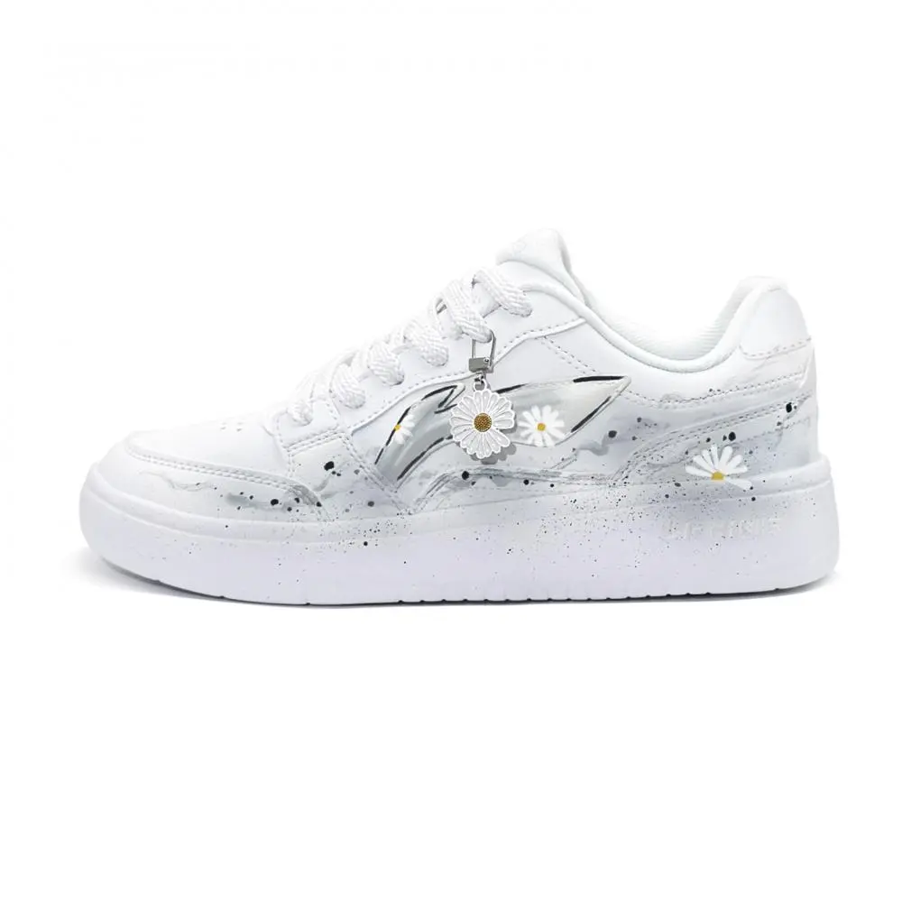 LiNing Acer Truncatum Abrasion Resistant Height Increasing Low top Skateboard Shoes Men's White Gray