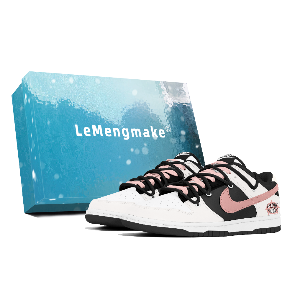 Nike Dunk Lemon Joy Abrasion Resistant Low Top Skateboard Shoes Men's White