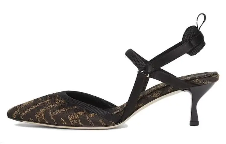 FENDI Monogram Jacquard Slingback Pumps