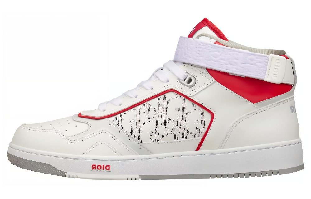 DIOR B27 Stylish Skateboarding Shoes Men's White Red