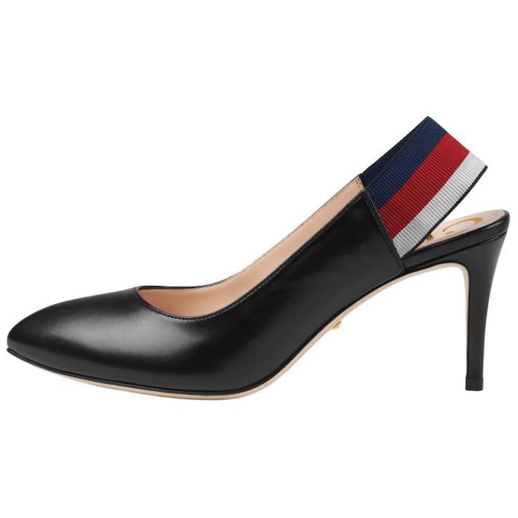 GUCCI Slim Heel High Heels 7.5cm Women's Black