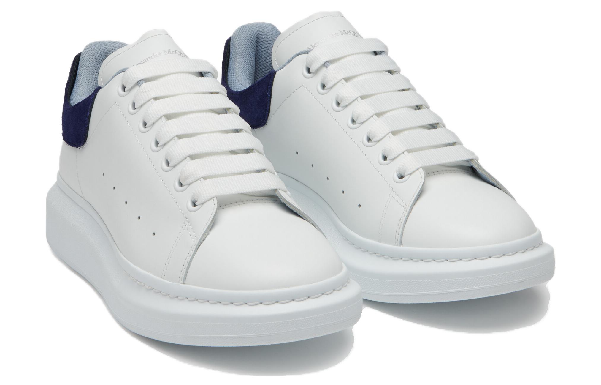 Alexander McQueen Oversized Double Heel White Navy Light Blue