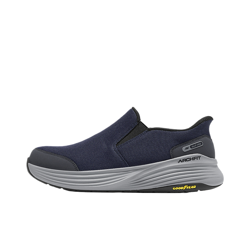 Skechers GO WALK Slip on Flash Shoes The Support Is Non slip Low top Casual Shoes Men's Marine Blue