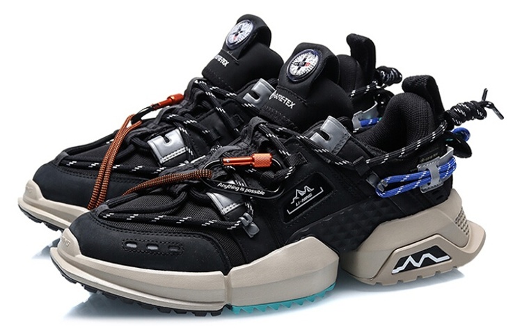 LiNing GTX Cushioning, Slip Resistant, Abrasion Resistant, Breathable, Support Low top Casual Shoes Men's Black Silver купить в интернет-магазине Yoocart с быстрой доставкой по России.