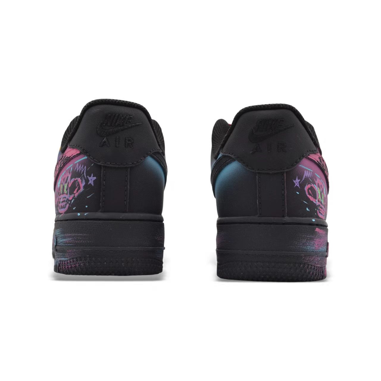 Nike Air Force 1 Cyber Neon Abrasion Resistant Low top Skateboard Shoes Unisex Black Purple Yellow купить в интернет-магазине Yoocart с быстрой доставкой по России.